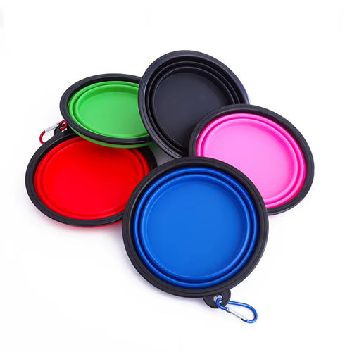 Collapsible travel bowl folded flat, alternate view