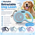 MortaPet retractable dog leash with brake and lock button