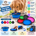 Collapsible silicone dog travel bowl with carabiner