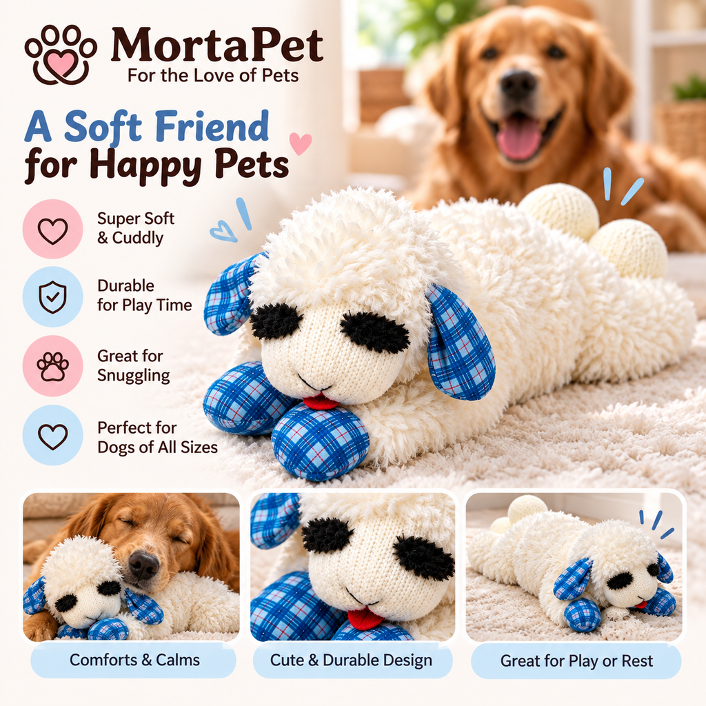 Plush lamb dog toy